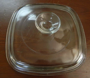 Pyrex Clear Glass Lid Corning Ware Casserole Pyrex A-7-C Excellent Condition - Bild 1 von 4
