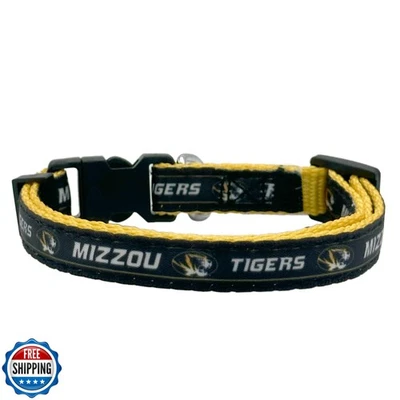 NCAA CAT Collar Missouri Tigers Satin Cat Collar College Sports Team Collar f - Image 1 of 3