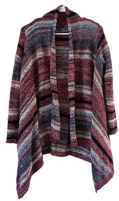 American Eagle Outfitters Sweater Women’s Striped Open Front Knit Boho Size Sm - Image 1 of 4