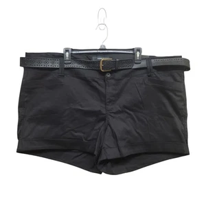 NEW Torrid 5 Inch Stretch Sateen Mid-Rise Shorts in Black Plus Size 26 Dressy - Picture 1 of 11