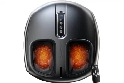 Shiatsu Foot Massager with Heat,Deep Kneading,Vibration and Rolling Compression - Image 1 of 4