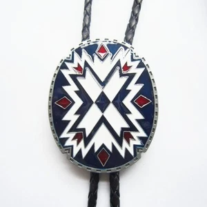 American Southwest Pattern Totem Oval Bolo Tie Necklace also Stock in US - Picture 1 of 11