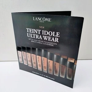 Lancome Teint Idole Ultra Wear Long Wear Foundation 8 shades Sample Tester Card - Picture 1 of 5