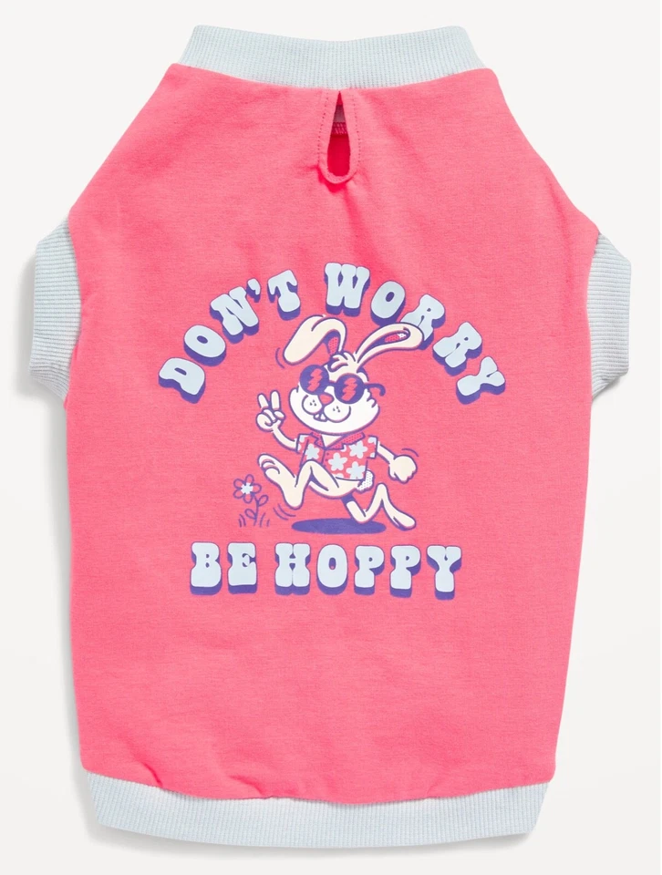 Camiseta Jersey-Tejido Estampado Gráfico Conejito de Pascua Azul Marino Antiguo Mascotas Perros Talla Grande Foto 1 de 2