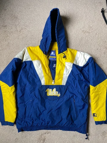 Vintage 90s Starter UCLA Bruins Puffer Jacket 1/2 Zip Men’s Sz XL Pullover Cover