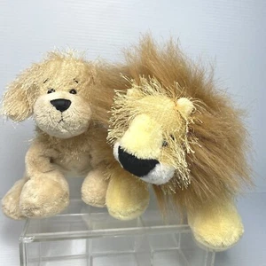 Ganz Webkinz 8” Golden Retriever Dog & 10" Lion Plush Stuffed Animal Soft Toy - Picture 1 of 11