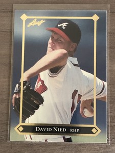 David Nied 1992 Leaf GOLD ROOKIE Insert Card RC Atlanta Braves. Colorado Rockies