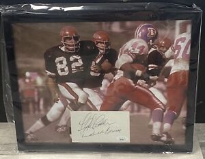 Floyd Little Hand-Signed Autographed Broncos 11x14 Framed Display w/ JSA COA