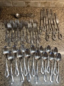 Oneida Toujours Würfel 35er Set Besteck durchbohrt USA Erbstück - Bild 1 von 12