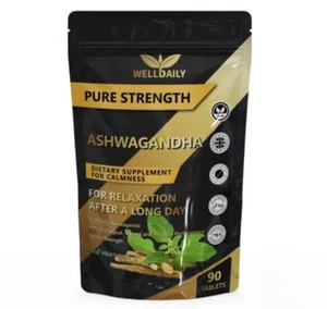 Ashwagandha KSM-66 1800mg 90 Tablets Root Extract Stress Fatigue Anxiety Relief - Picture 1 of 10