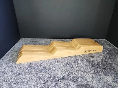 WUSTHOF In-Drawer 7-Slot Natural Beechwood Knife Organizer Block. 17"Long - Image 1 of 4