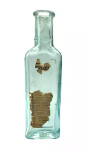 ANTIKE AQUABLAUE GLAS MEDIZIN HEILFLASCHEN 5,25" - Bild 1 von 4