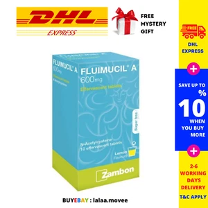 6 BOX FLUIMUCIL A 600mg Effervescent Tablet 10s Clear Phlegm DHL SHIP - Picture 1 of 7
