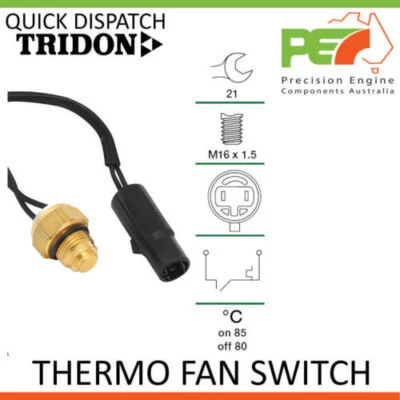 * TRIDON * Universal Thermo Fan Switch -85C ON 80C OFF, M16 x 1.5 .. - Image 1 of 4