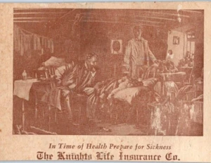 Werbung The Knights Life Insurance Co mit Mercurochrome Bandagen - Bild 1 von 3