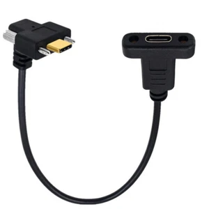 USB-C Data Charging Panel Mount Extension Cable 10Gbps 5A | Male to Female 0.6m - Picture 1 of 7