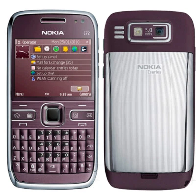 Original Nokia E Series E72 5MP WiFi Symbian OS MP3 Unlocked 3G QWERTY CellPhone - Image 1 of 4