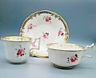 Antique English Porcelain Alcock Yates Staffordshire Trio Tea Coffee Cup Saucer 