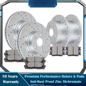 Front Rear Brake Disc Rotors and Ceramic Pads Kits for Camry Avalon Lexus ES350 - Picture 1 of 9