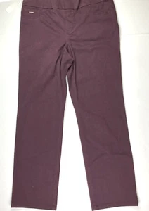 Nine West Women Heidi Pull On Stretch Denim Elastic Waistband Straight Leg Sz 12 - Picture 1 of 7