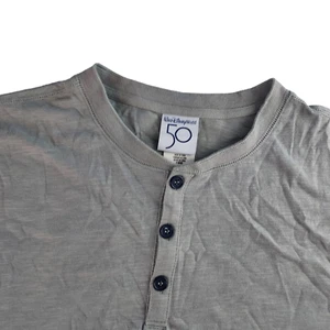 Walt Disney World 50th Anniversary Herren Large grau Kurzarm Henley T-Shirt - Bild 1 von 6
