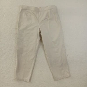 J. Crew Pants Womens 14 Beige Twill Side Hip Zip Cotton - Picture 1 of 12