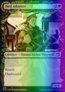 Magic the Gathering MTG Bird Admirer (298) Innistrad Midnight Hunt NM FOIL - Picture 1 of 1
