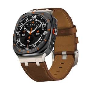 Genuine Leather Band Smartwatch Strap For Samsung Galaxy Watch Ultra 47MM - Zdjęcie 1 z 17