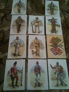 Set x 11 Military Postcards Royal Northumberland Fusiliers by Alix Baker - Picture 1 of 12