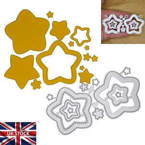  Troquel de corte de metal de calidad, estrellas decorativas, fabricación de tarjetas, álbum de recortes A9 - Imagen 1 de 5