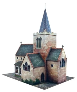 "CityBuilder Church Model Kit 1:43 Scale (7mm) O Gauge DIY Construction" - Picture 1 of 6