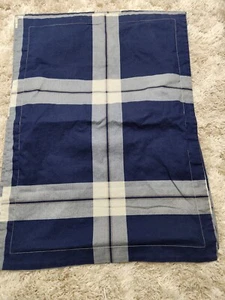 Tommy Hilfiger Home Pillow Sham Case Navy White Plaid Standard - Picture 1 of 10