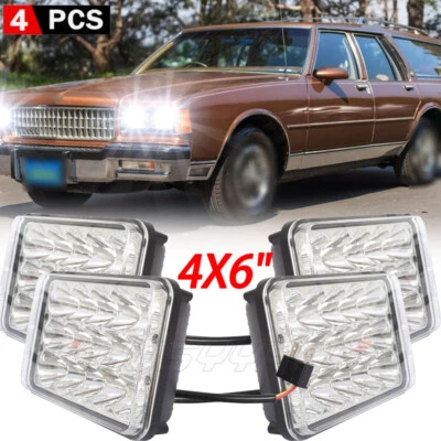 Se adapta a Chevrolet Caprice G10 1977-1986 4 piezas 4x6" faros LED haz sellado alto/bajo Foto 1 de 4