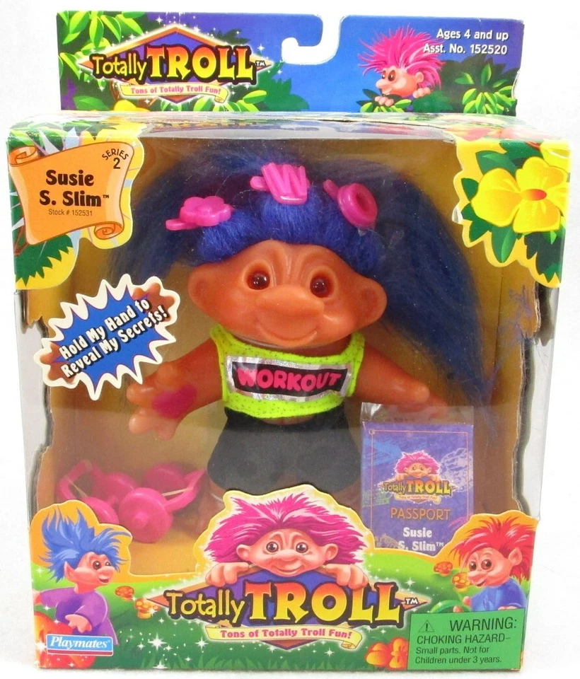 Susie S.slim Totally Troll Series 2 Playmates Toys 2001 6" Tall
