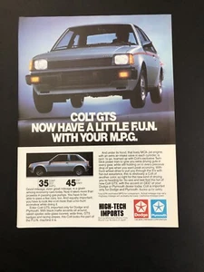 1983 DODGE COLT GTS ORIGINAL VINTAGE PRINT AD ADVERTISEMENT PRINTED - Picture 1 of 1