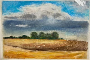 FRANZ EHMKE 1928 -2018 BERLIN BLANKENFELDE ALTER FRIEDHOF PASTELL SIGNIERT - Bild 1 von 6