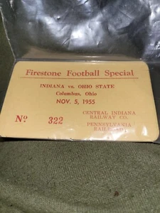 Vntg November 5, 1955 Indiana vs Ohio State Firestone Football Special Penn RR - Picture 1 of 1