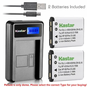Battery + Charger for Fuji FinePix J12 J15 J15fd J25 J26 J27 J30 J35 J38 J40 Z30 - Picture 1 of 25