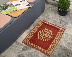 2x2 Traditional Vintage Small Turkish Hand Knotted Wool Oriental Area Rug Carpet - Picture 1 of 10