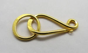 2 Stück Verschlusshaken 22K Gold Vermeil Bali Perlen Verschluss 35x15mm Schmuckzubehör - Bild 1 von 3