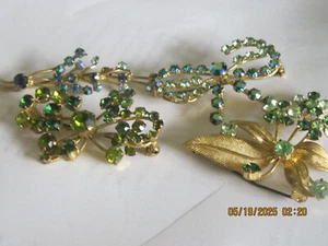 Lotto gioielli vintage strass cristallo spilla Austria ottimo colore - Foto 1 di 6