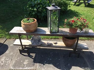 Böcke aus Stahl für Blumenbank, Neuanfertigung, rostend, vielseitig verwendbar - Bild 1 von 7