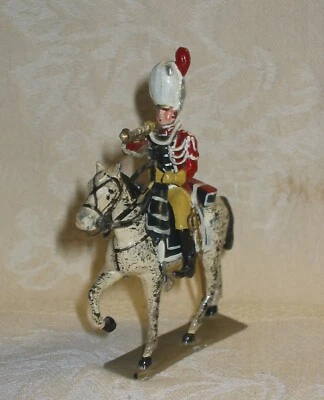 LUCOTTE PLOMB vintage 1960  1 TROMPETTE DES GENDARMES D'ELITE 1ER EMPIRE N°60 - Photo 1/4