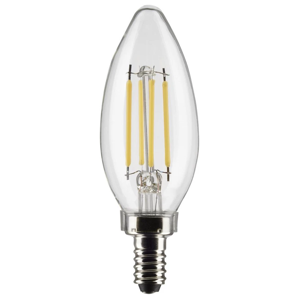 B11 LED Filament Torpedo Light Bulb Candelabra Base - 4W - 3500K - SATCO-S21266 - Image 1 of 1