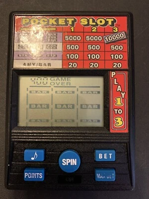 Vintage 90s RADICA Pocket Slots Electronic Handheld Game Model # 1370 WORKS - Image 1 of 4