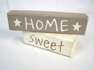 Home Sweet Home Indoor Decor For Living Room Wood Blocks - Picture 1 of 7