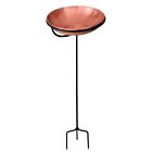 17064 Hand Hammered Pure Copper Standing Bird Bath Feeder Bowl Detachable Outdoo