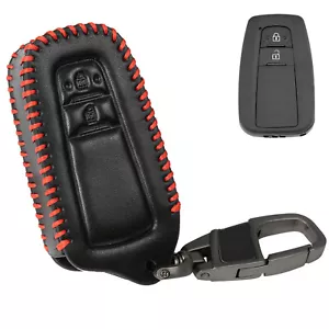2Button Leather Remote Key Holder Protector For Toyota LC150 Prado Rav4 Camry - Picture 1 of 8