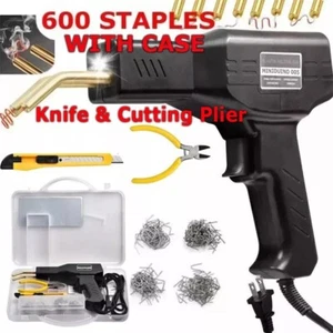 Hot Stapler Car Bumper Fender Welder Gun Plastic Repair Kit +600 Staples - Picture 1 of 10