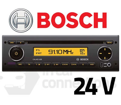 Bosch Calais USB40 Multimedia 24v Coche Radio CD USB Aux Entrada MP3 Ipod Bus - Imagen 1 de 2